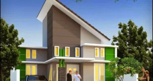 Inspirasi Desain Rumah Eksklusif dengan Atap Miring yang Menawan