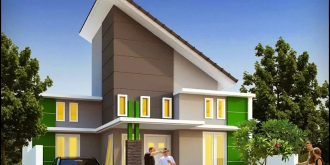 Inspirasi Desain Rumah Eksklusif dengan Atap Miring yang Menawan