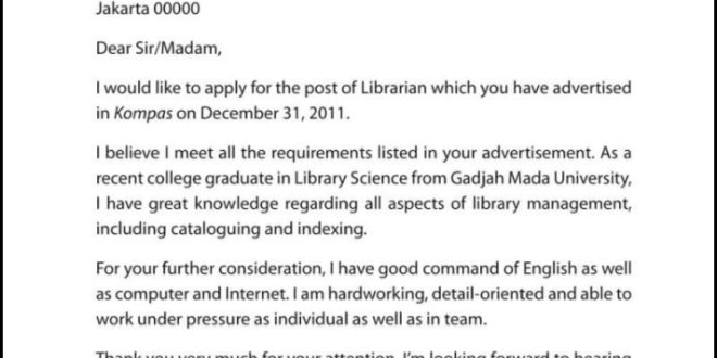 5 Tips Mudah Membuat Surat Lamaran Kerja dalam Bahasa Inggris