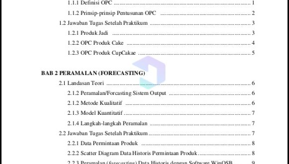 Cara Membuat Daftar Isi Laporan Praktikum