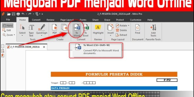 Praktis! Cara Mengkonversi Dokumen Microsoft Word ke PDF dalam Sekejap