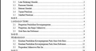 Cara Membuat Daftar Isi Makalah Yang Benar