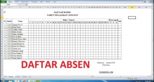 Mudah dan Cepat! Panduan Membuat Tabel Absen di Excel