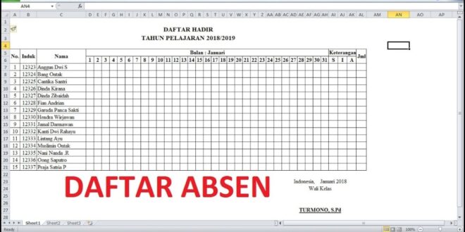 Mudah dan Cepat! Panduan Membuat Tabel Absen di Excel