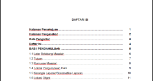 Cara Membuat Daftar Isi Nomor Halaman