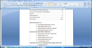 Cara Membuat Daftar Isi I Ii Iii