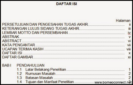 Cara Membuat Daftar Isi Di Komputer