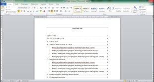 Cara Membuat Daftar Isi Dan Nomor Halaman Di Word 2010