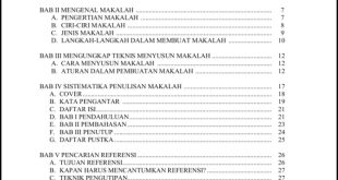 Cara Membuat Daftar Isi Karya Tulis