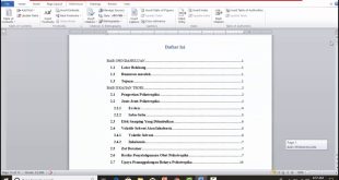 Cara Membuat Daftar Isi Dan Nomor Halaman