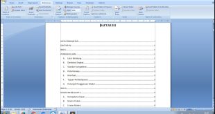 Cara Membuat Daftar Isi Proposal Otomatis