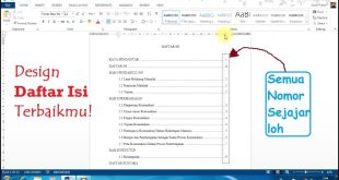 Cara Membuat Daftar Isi Rata Kanan