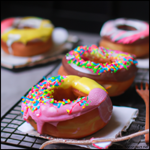 Cara Membuat Donat Warna Warni