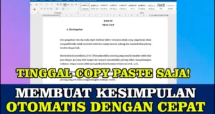 Cepat dan Mudah: Trik membuat kesimpulan otomatis di Word