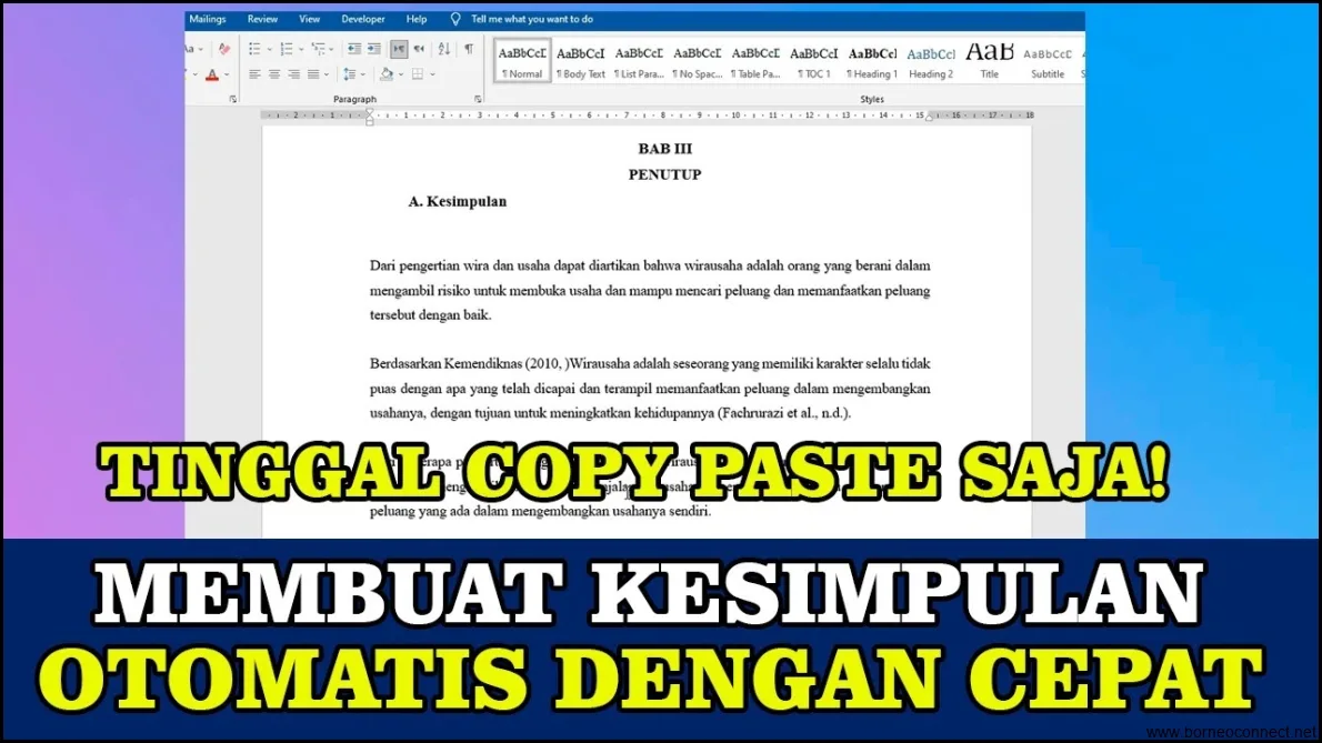 Cepat dan Mudah: Trik membuat kesimpulan otomatis di Word