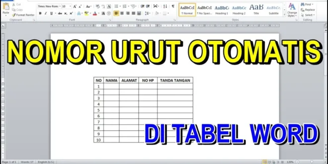 Tips Cepat: Membuat Nomor Halaman Otomatis di Word