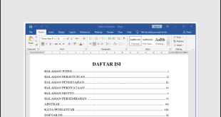 Cara Membuat Daftar Isi Otomatis Di Word 2016