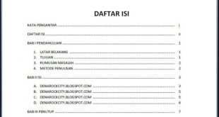 Cara Membuat Daftar Isi Makalah Di Hp