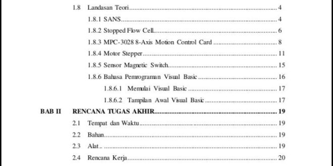 Cara Membuat Daftar Isi Proposal