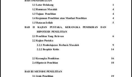 5 Langkah Mudah Membuat Daftar Isi Proposal Penelitian yang Efektif