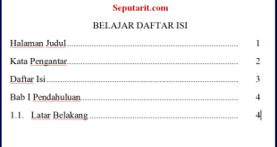 Cara Membuat Daftar Isi Makalah Otomatis