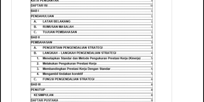 Cara Membuat Daftar Isi Lewat Hp