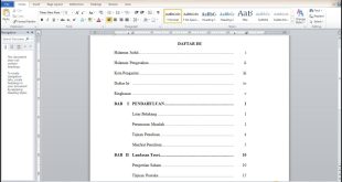 Cara Membuat Daftar Isi Menggunakan Tab